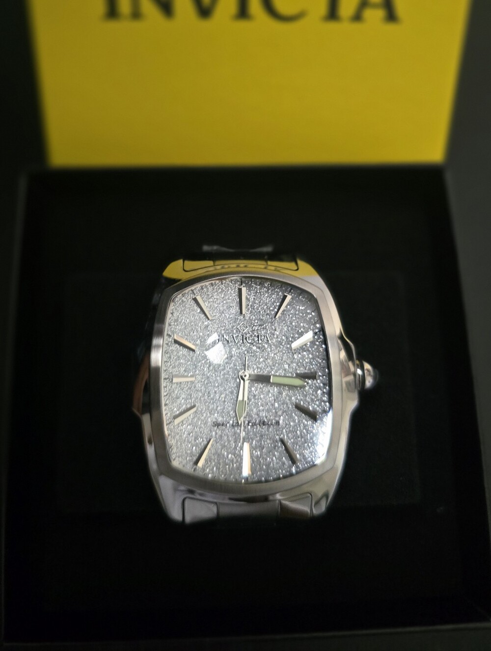 Invicta LUPAH Silver Glitter Dial Stainless Steel Men’s Watch